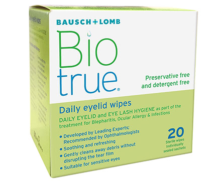 Biotrue Daily Eyelid Wipes (20 Tücher)